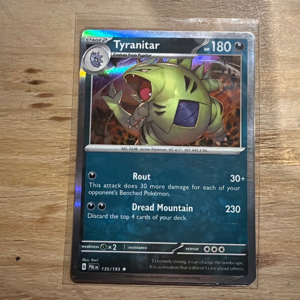 Pokémon Tyranitar 135/193 Paldea Evolved Holo Rare